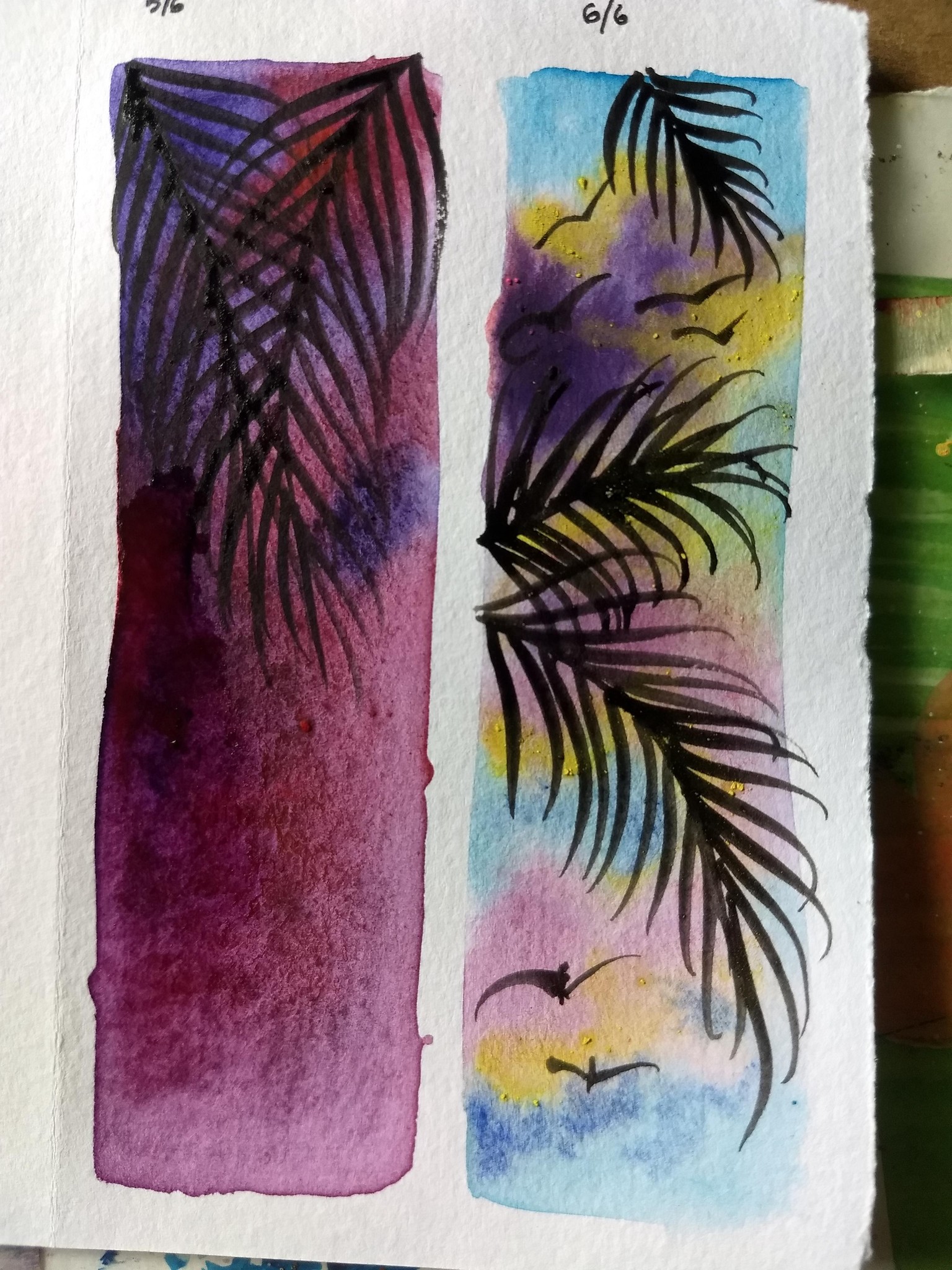 Coconut leaves and skies with Eswari - image 1 - student project