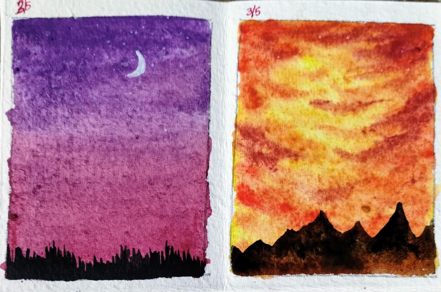 5 day watercolor painting with Shalika - image 2 - student project
