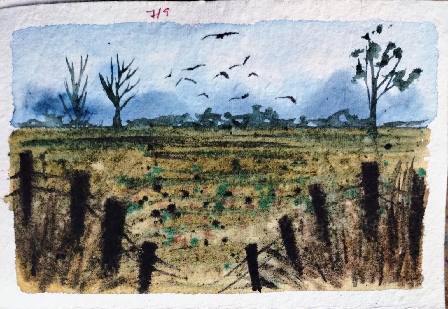 Loose style watercolor landscape with Shanan - image 2 - student project