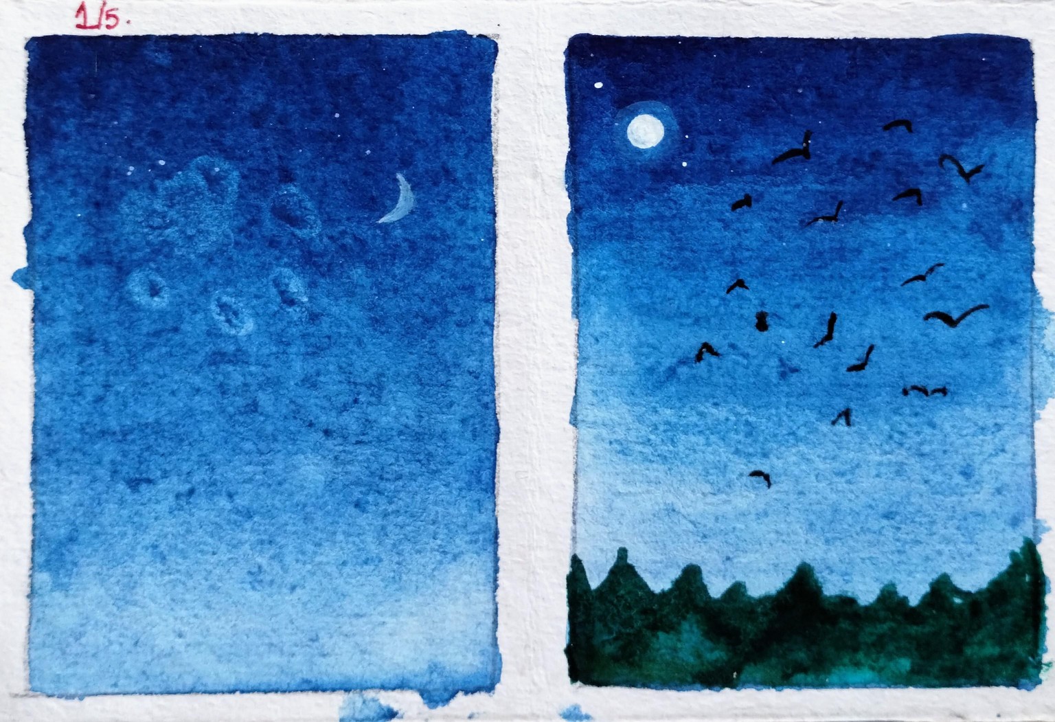 5 day watercolor painting with Shalika - image 3 - student project