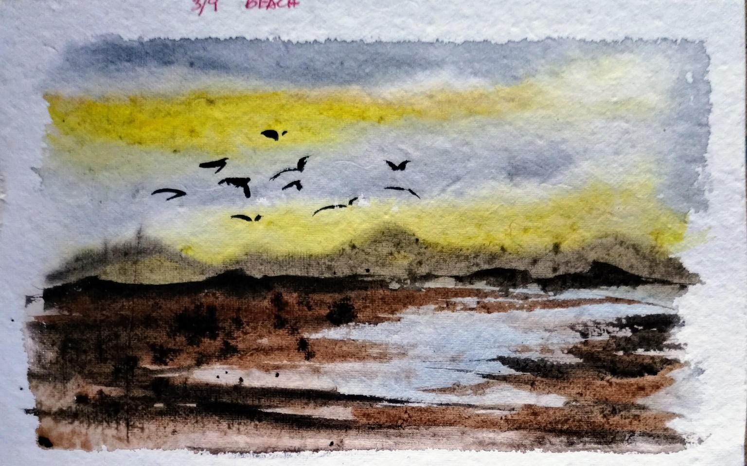 Loose style watercolor landscape with Shanan - image 5 - student project