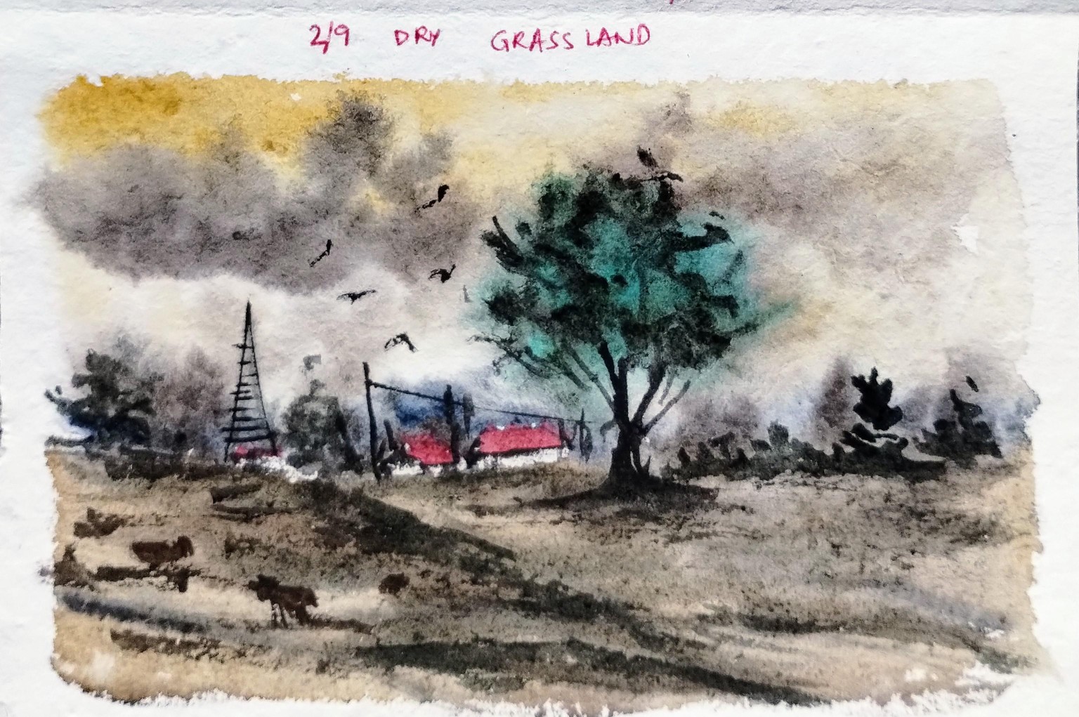 Loose style watercolor landscape with Shanan - image 8 - student project