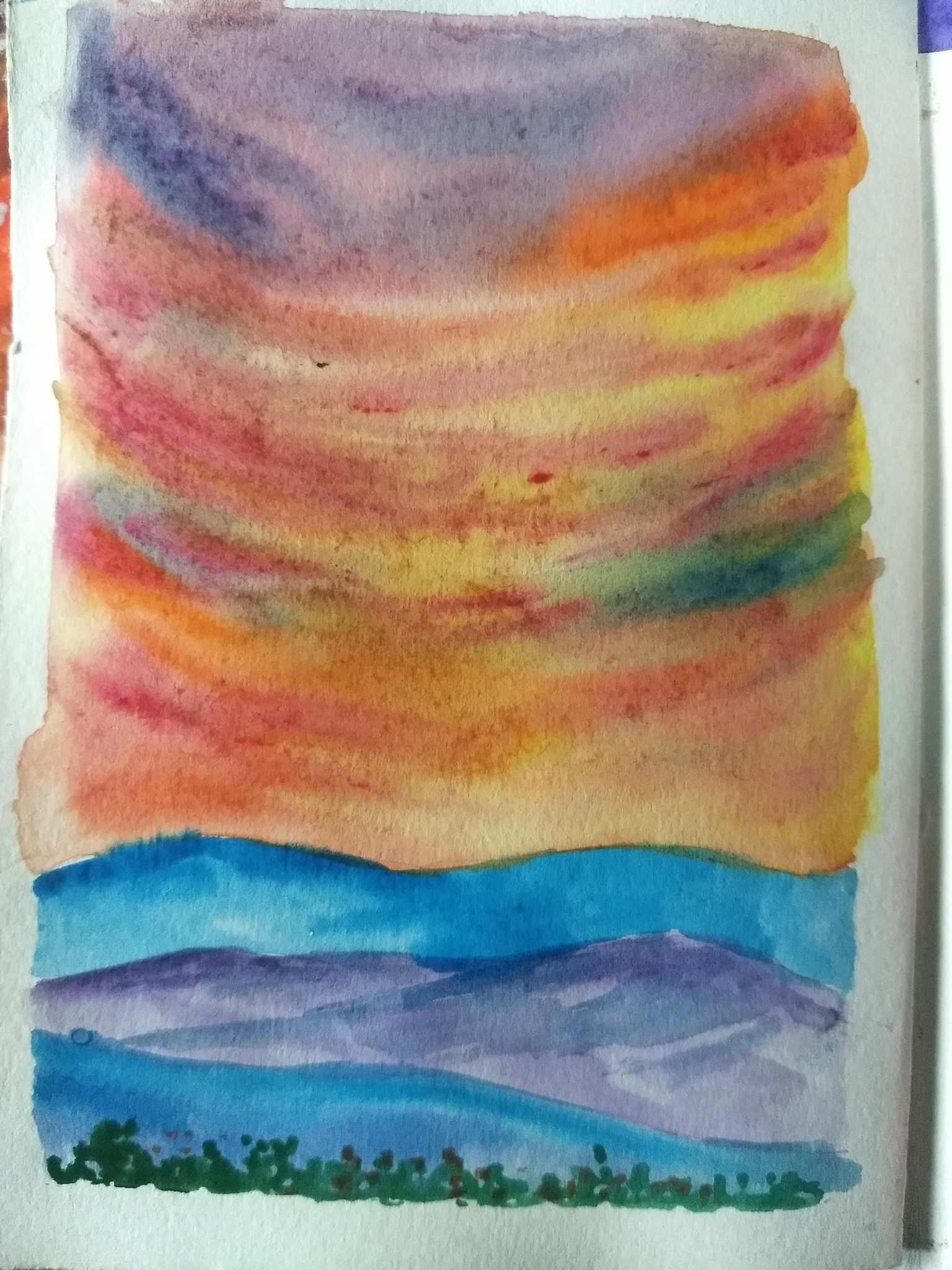 Watercolor skies with Nilam - image 2 - student project