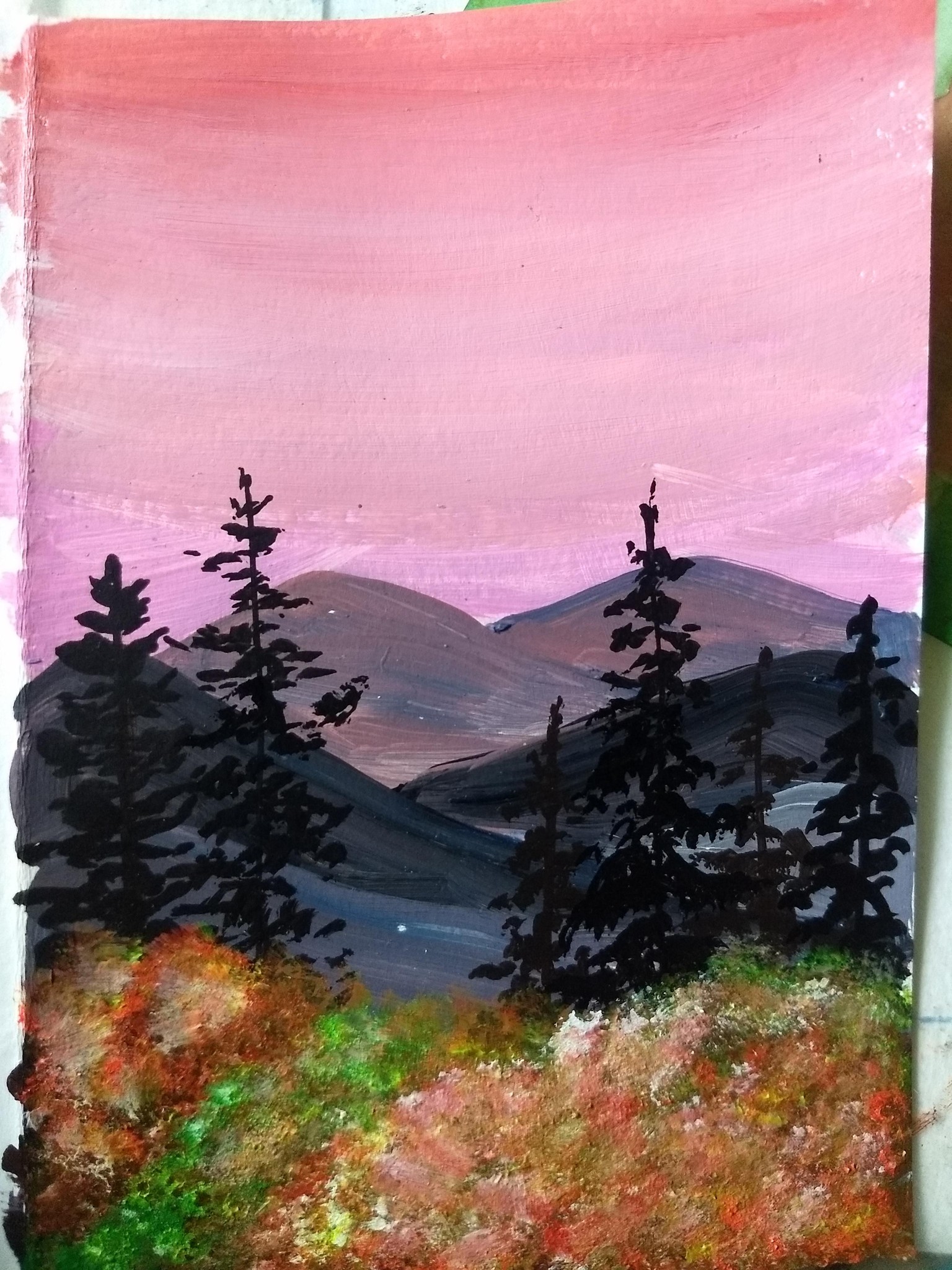 Autumn in acrylic with Payal - image 3 - student project