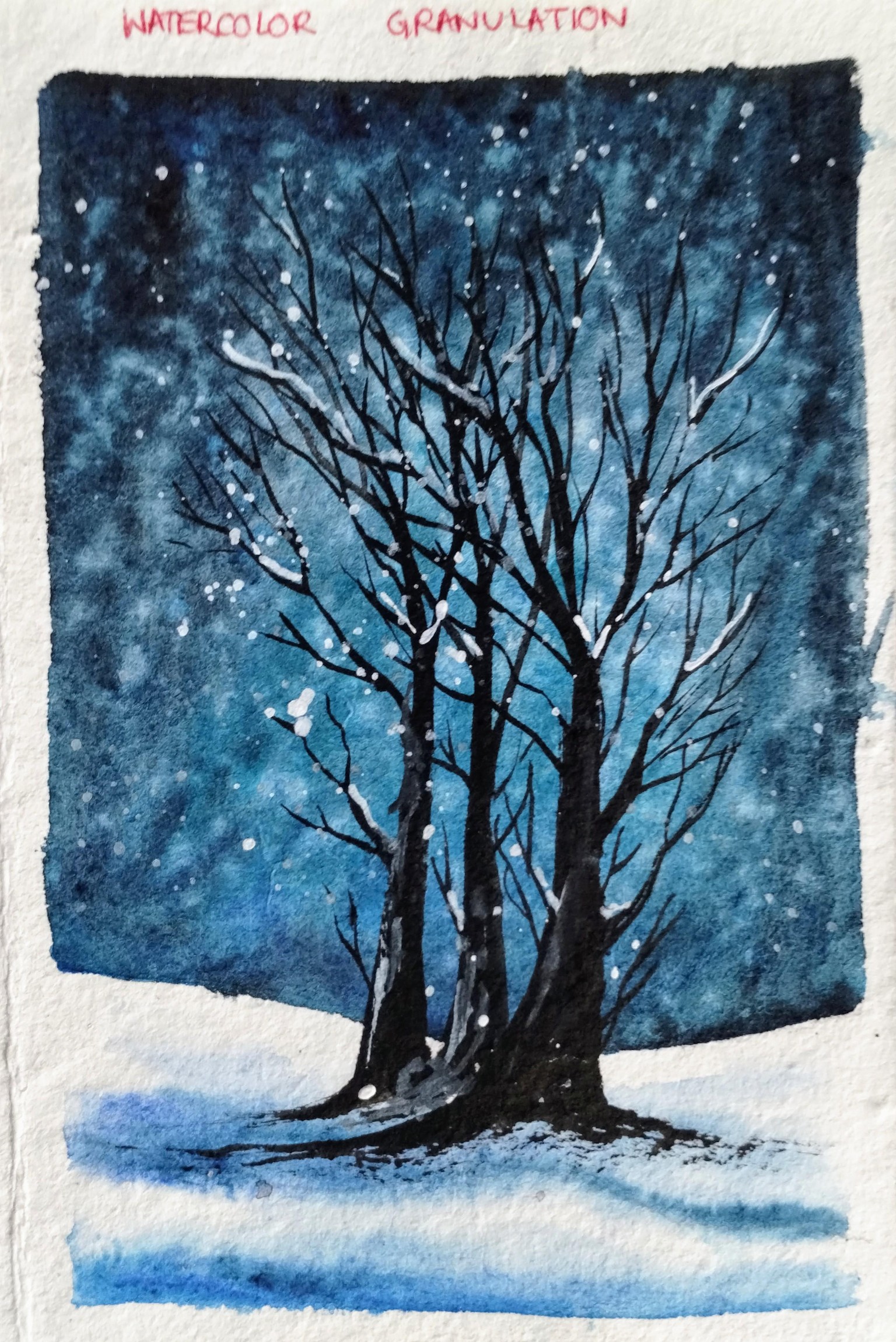 Minimalist snowy landscape with Nilam - image 3 - student project