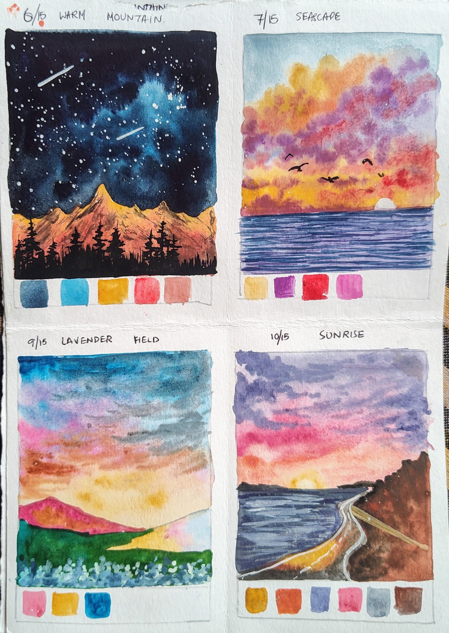 15 days watercolor challenge with umashree - image 2 - student project