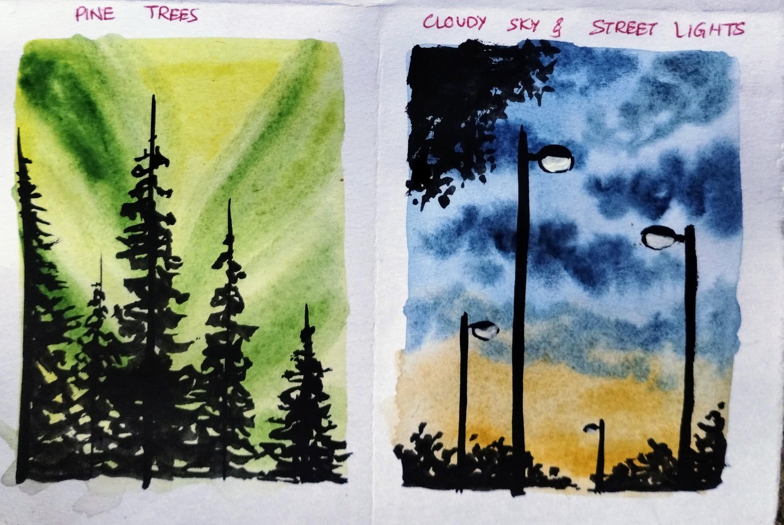 Aesthetic Silhouette painting with Trisha - image 1 - student project
