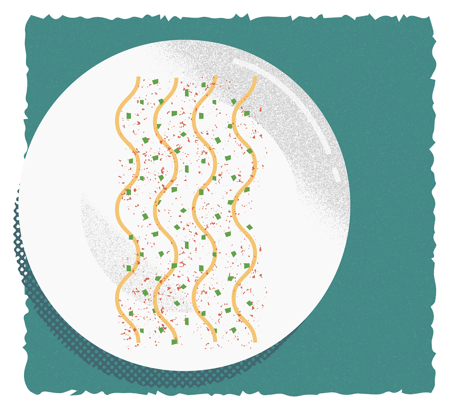 Noodles plate - image 3 - student project