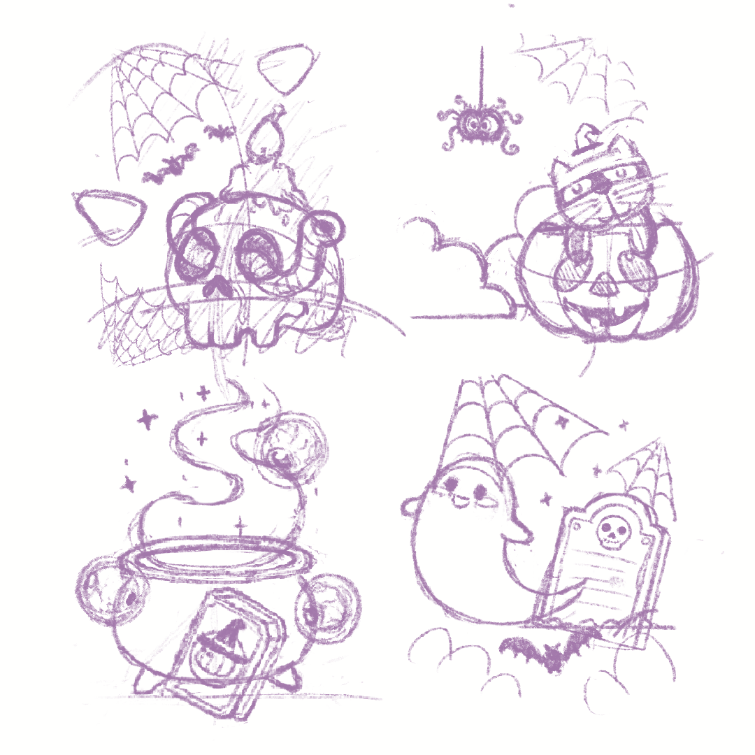 Halloween sticker - image 2 - student project