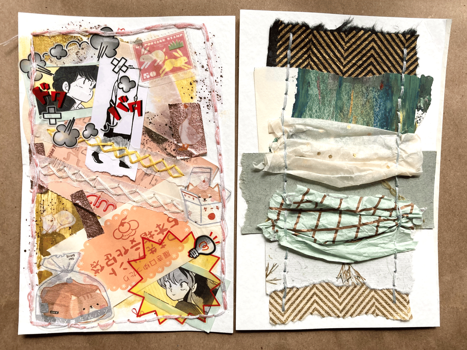 Embriodered Watercolour Postcard Testers - image 1 - student project