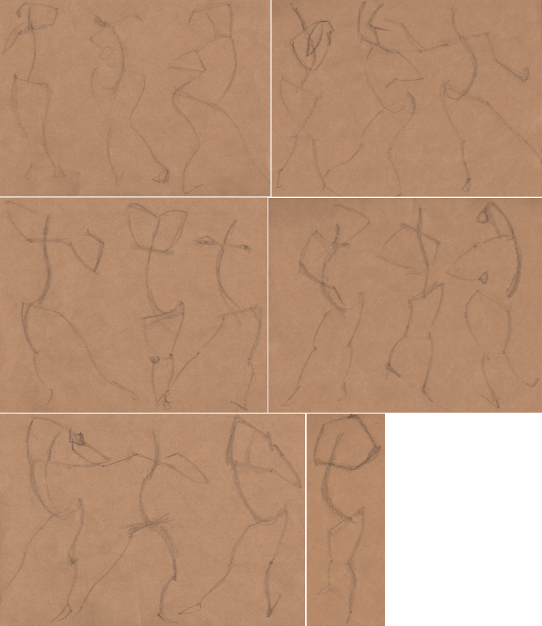 Week 9 - Gesture Drawing 'Compilations' - image 2 - student project