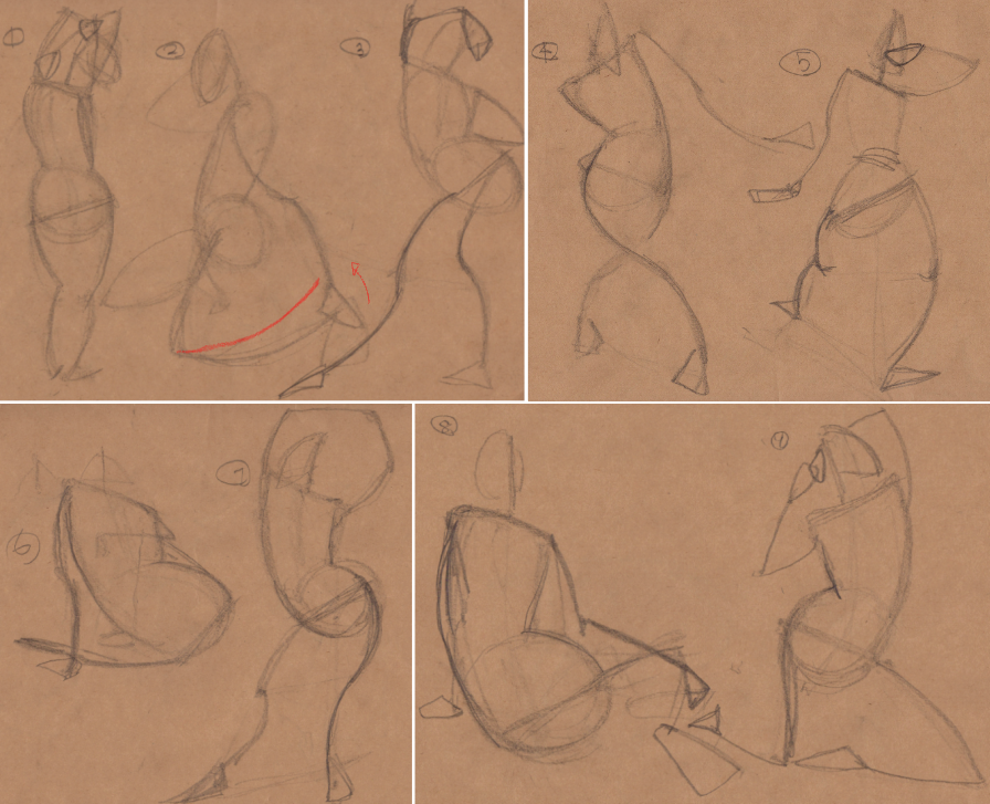 Week 9 - Gesture Drawing 'Compilations' - image 4 - student project