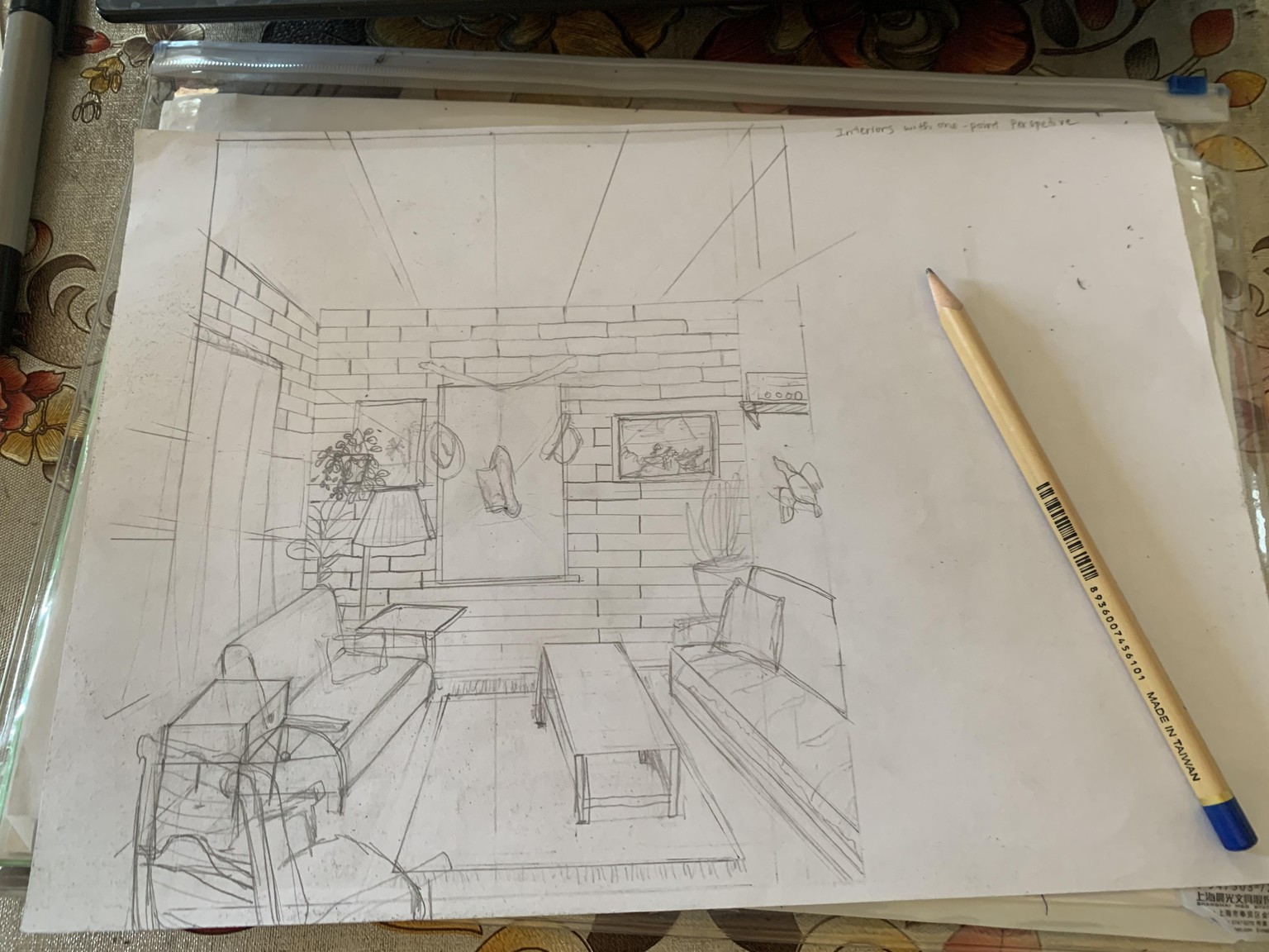 My pencil Sketch : Build the room (part 1) - image 1 - student project