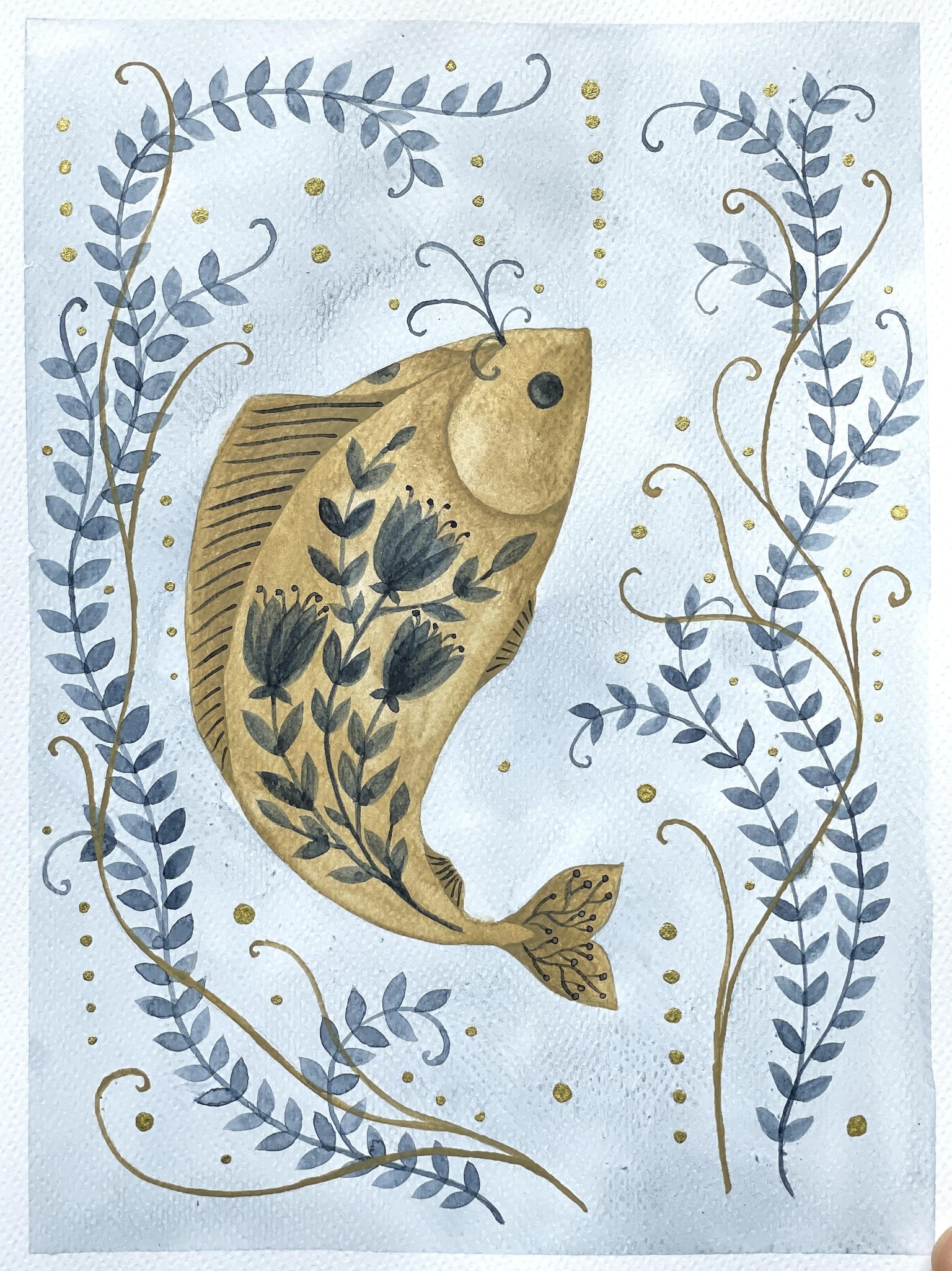 Folk art fish - image 1 - student project