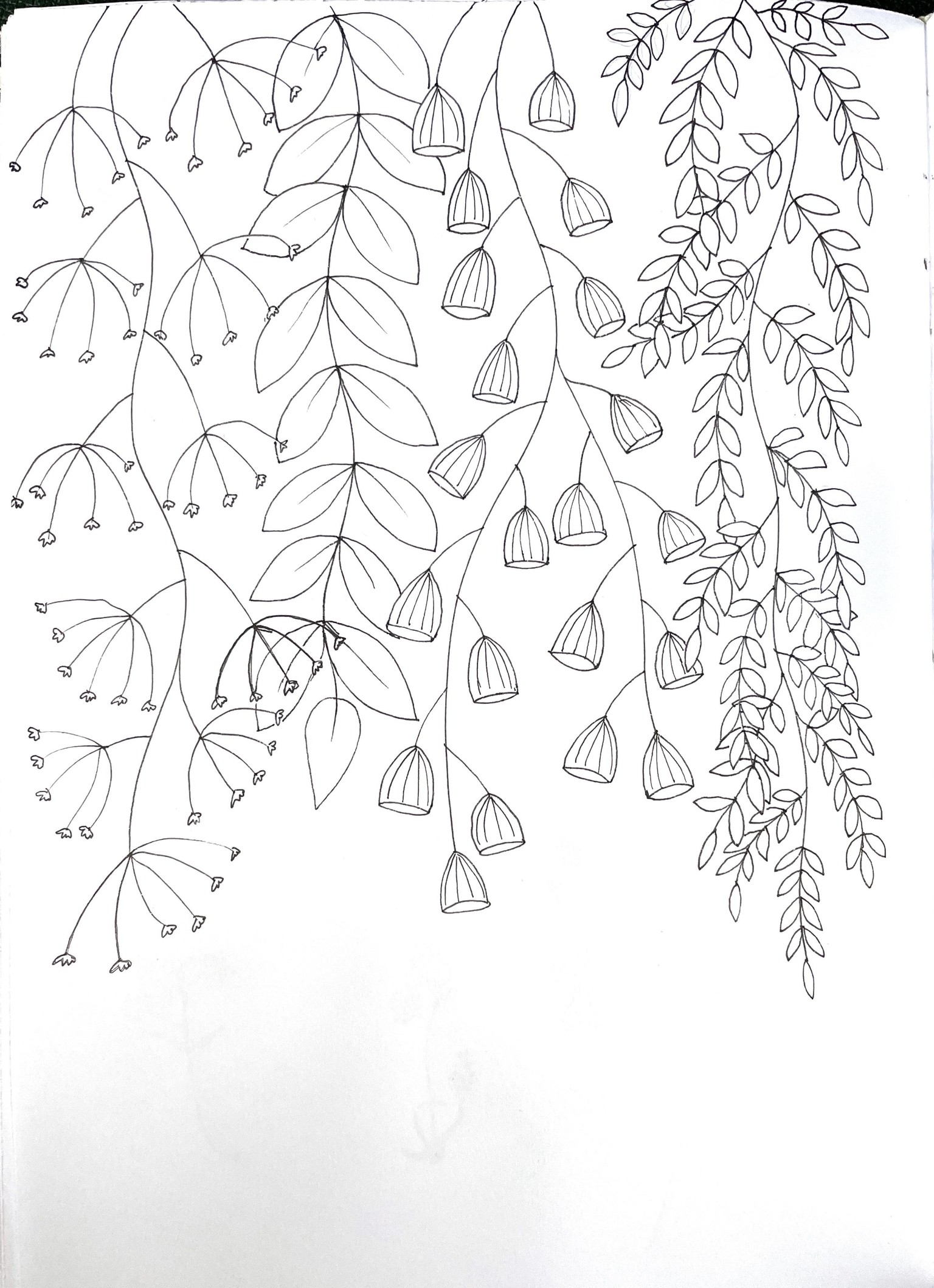 Floral cascade doodle - image 1 - student project