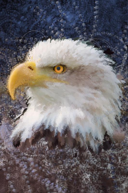 Eagle painted with PS Art History Brush - image 1 - student project