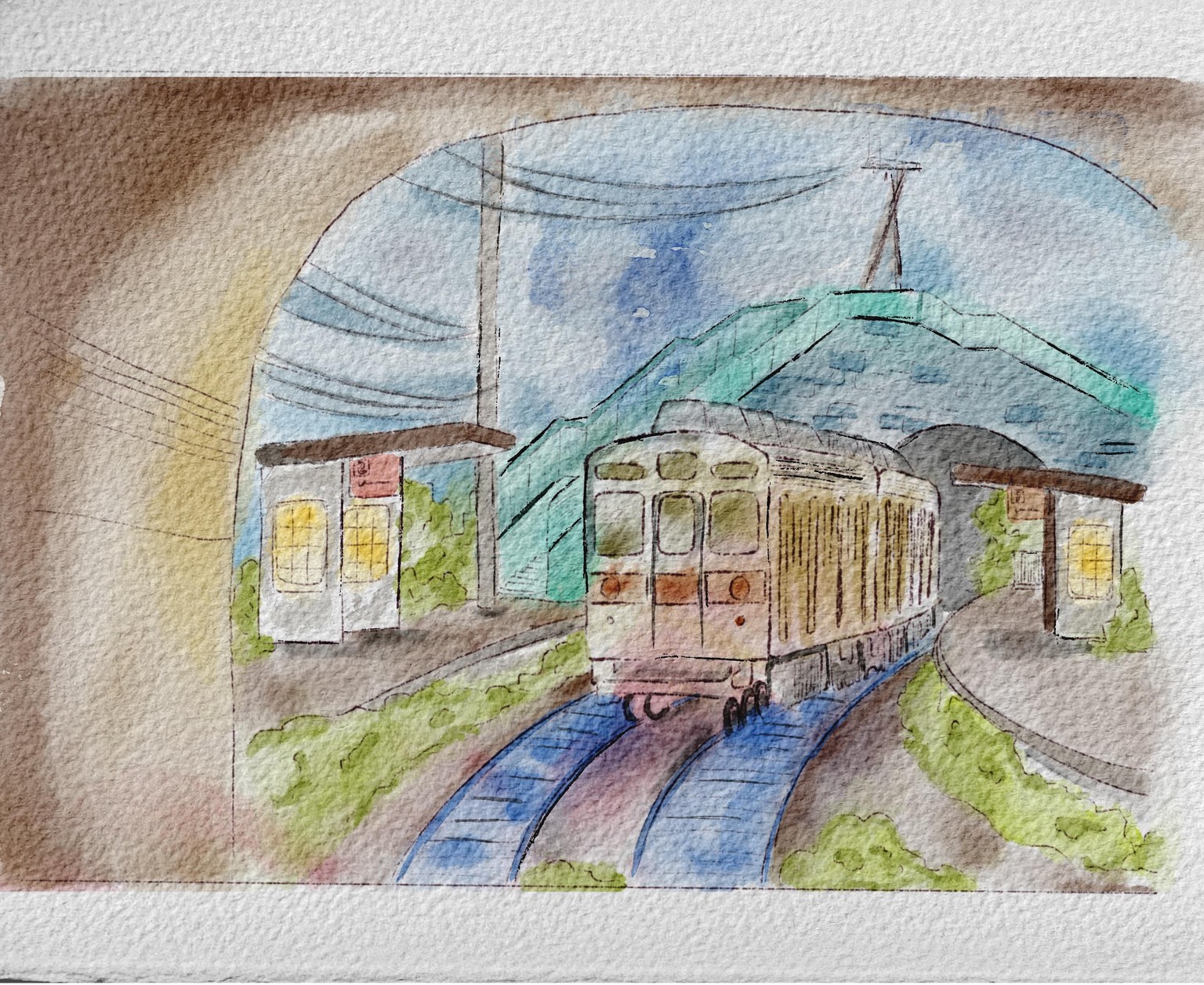 Japan Trip Watercolor Painting - image 2 - student project