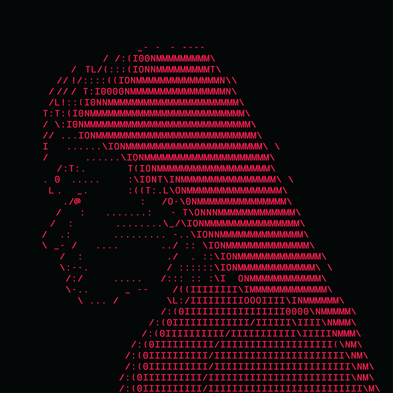 ASCII cyber girl red - image 1 - student project
