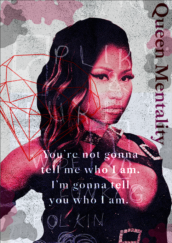 Nicki Minaj texture poster - image 1 - student project