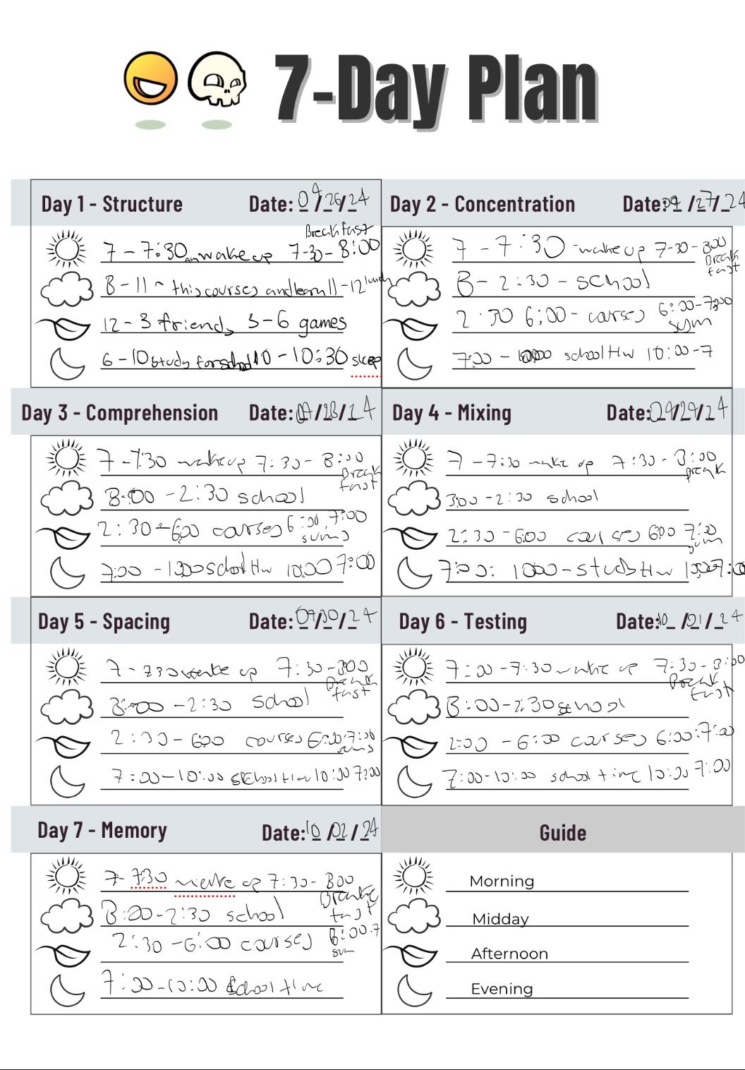 calendar 7 day - image 1 - student project