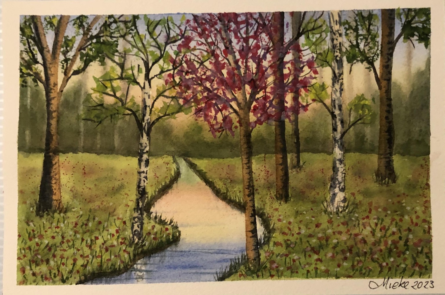 Seasonal landscapes in watercolour - image 3 - student project