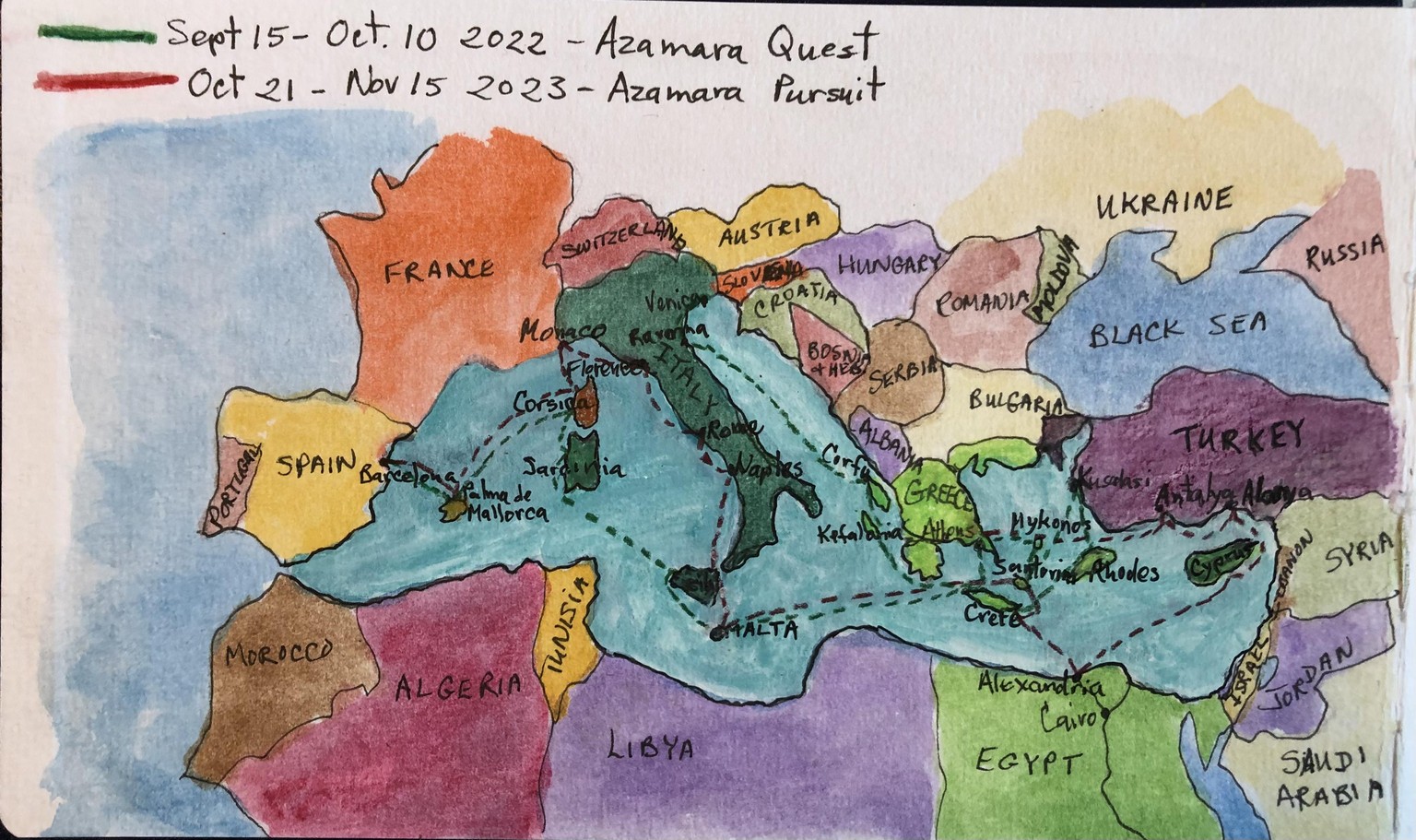 Mediterranean travel journal - image 1 - student project