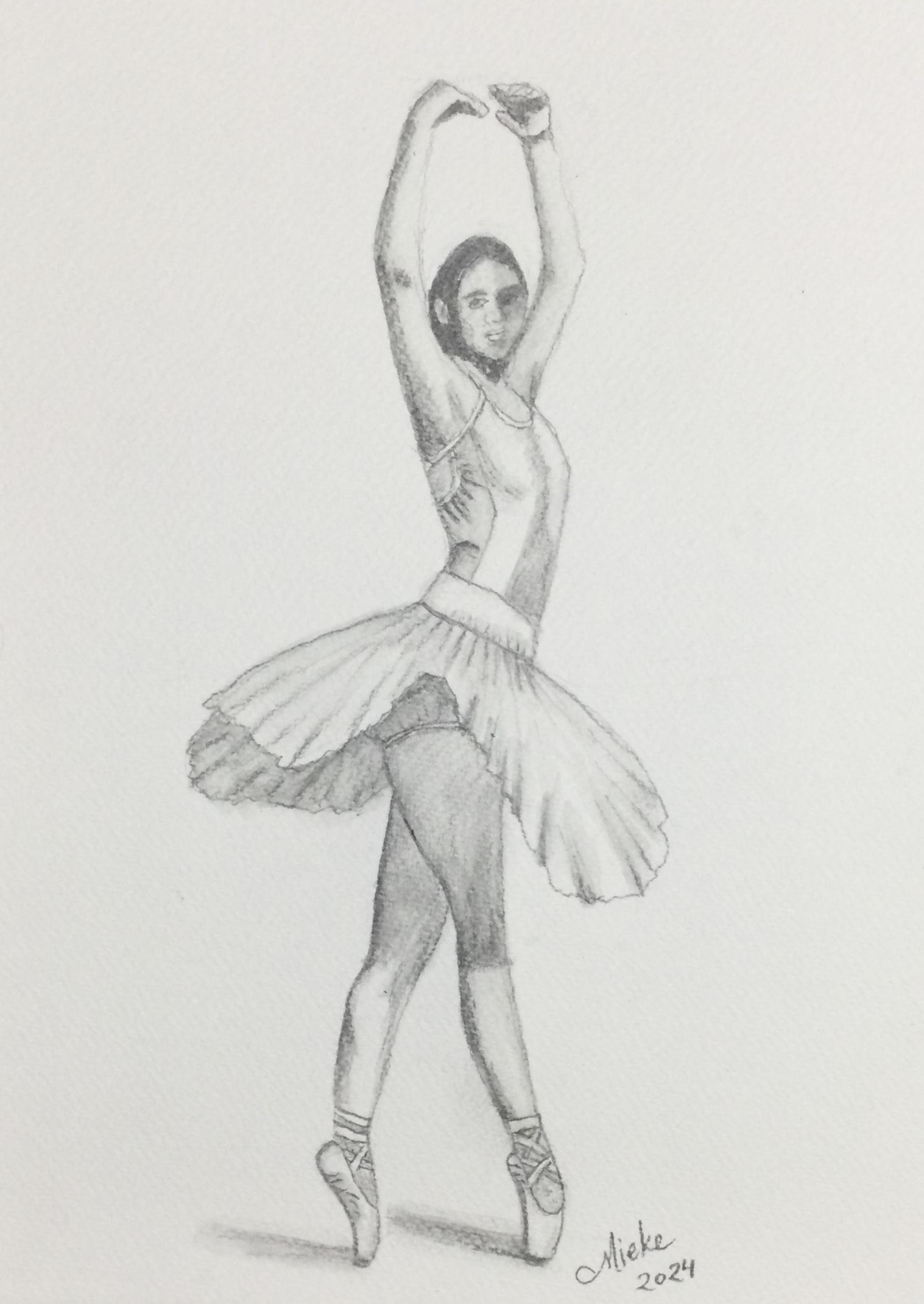 Ballerina in Water Soluble Graphite - image 1 - student project