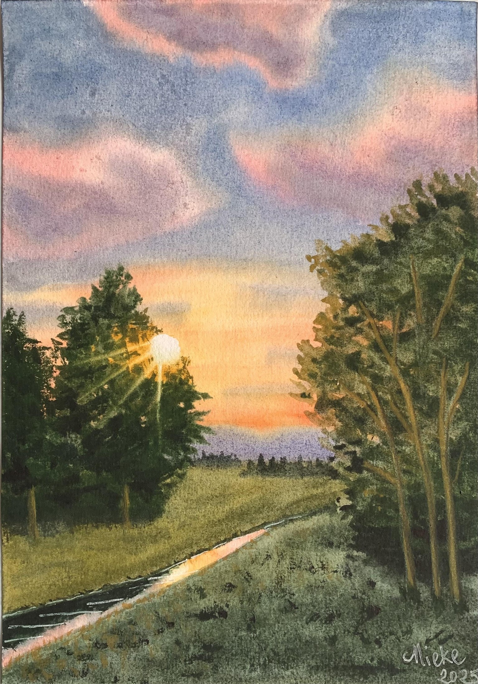 Loose impressionistic watercolour landscapes - image 3 - student project