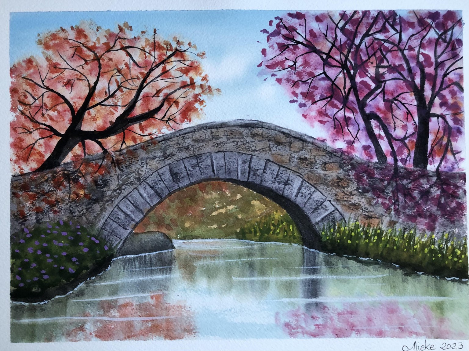Watercolour landscapes - image 1 - student project