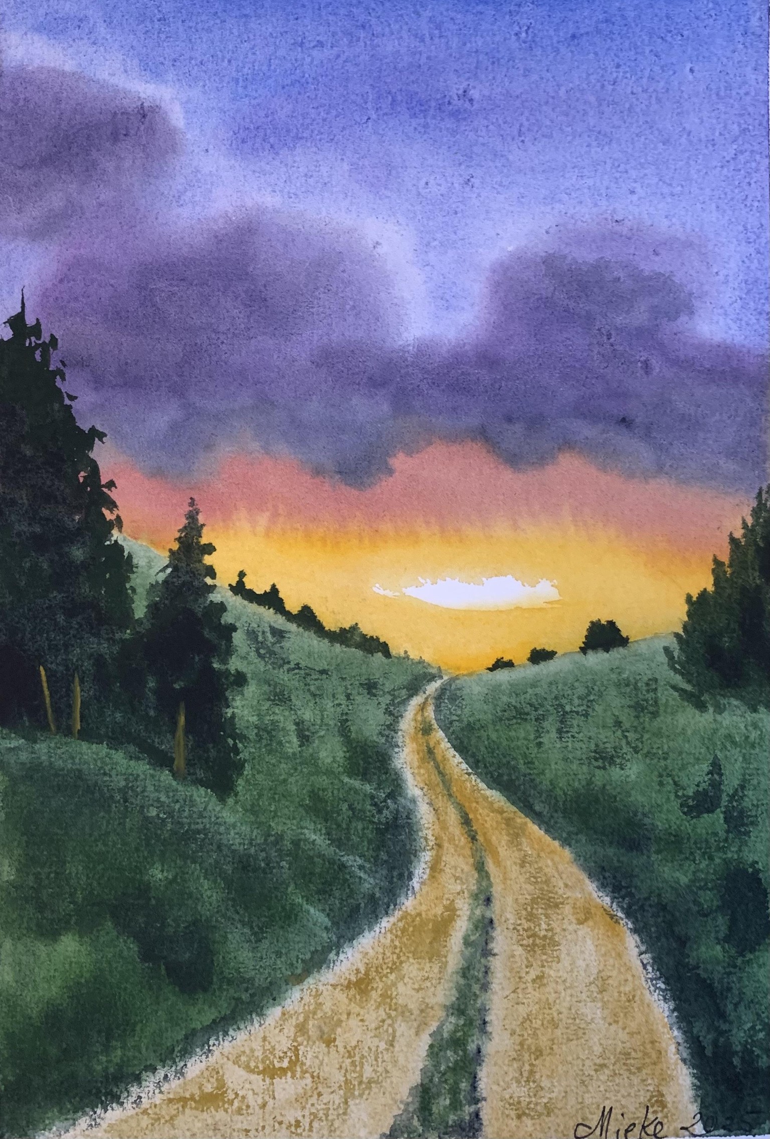 Loose impressionistic watercolour landscapes - image 2 - student project