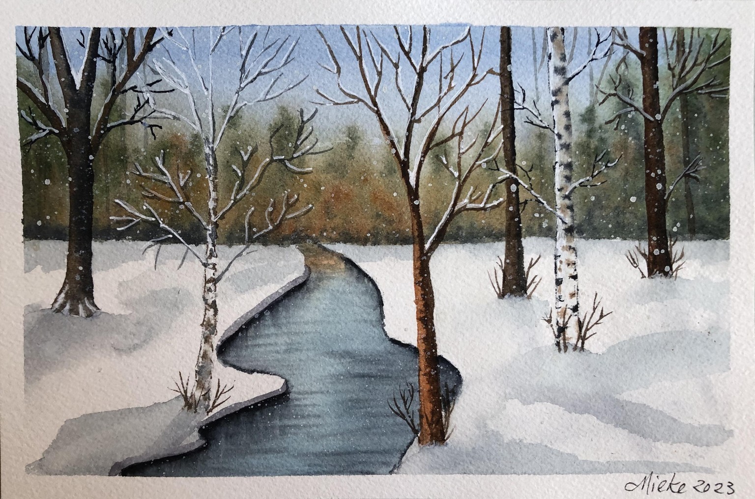 Seasonal landscapes in watercolour - image 2 - student project