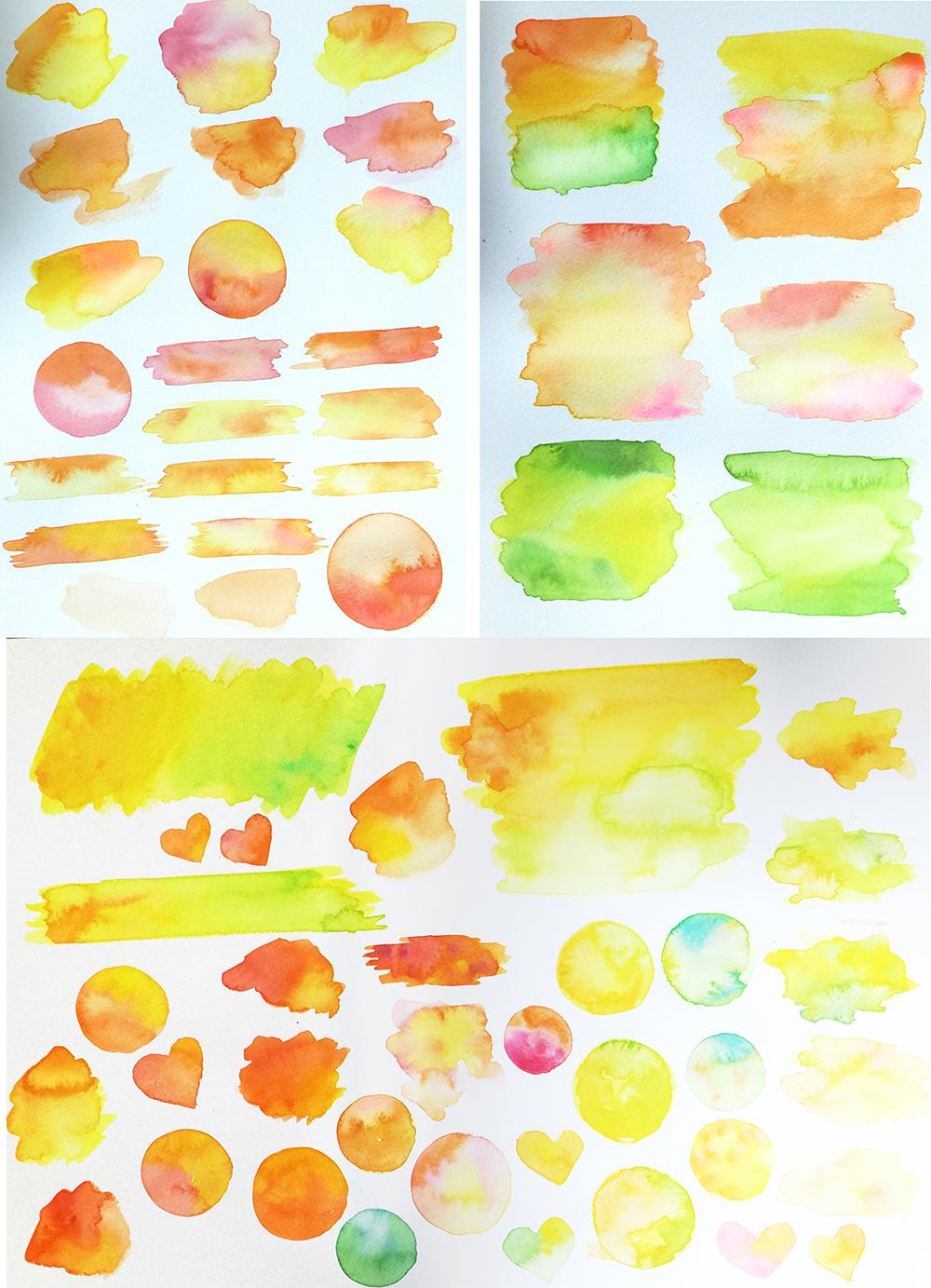 Watercolor textures for graphic design - image 4 - student project