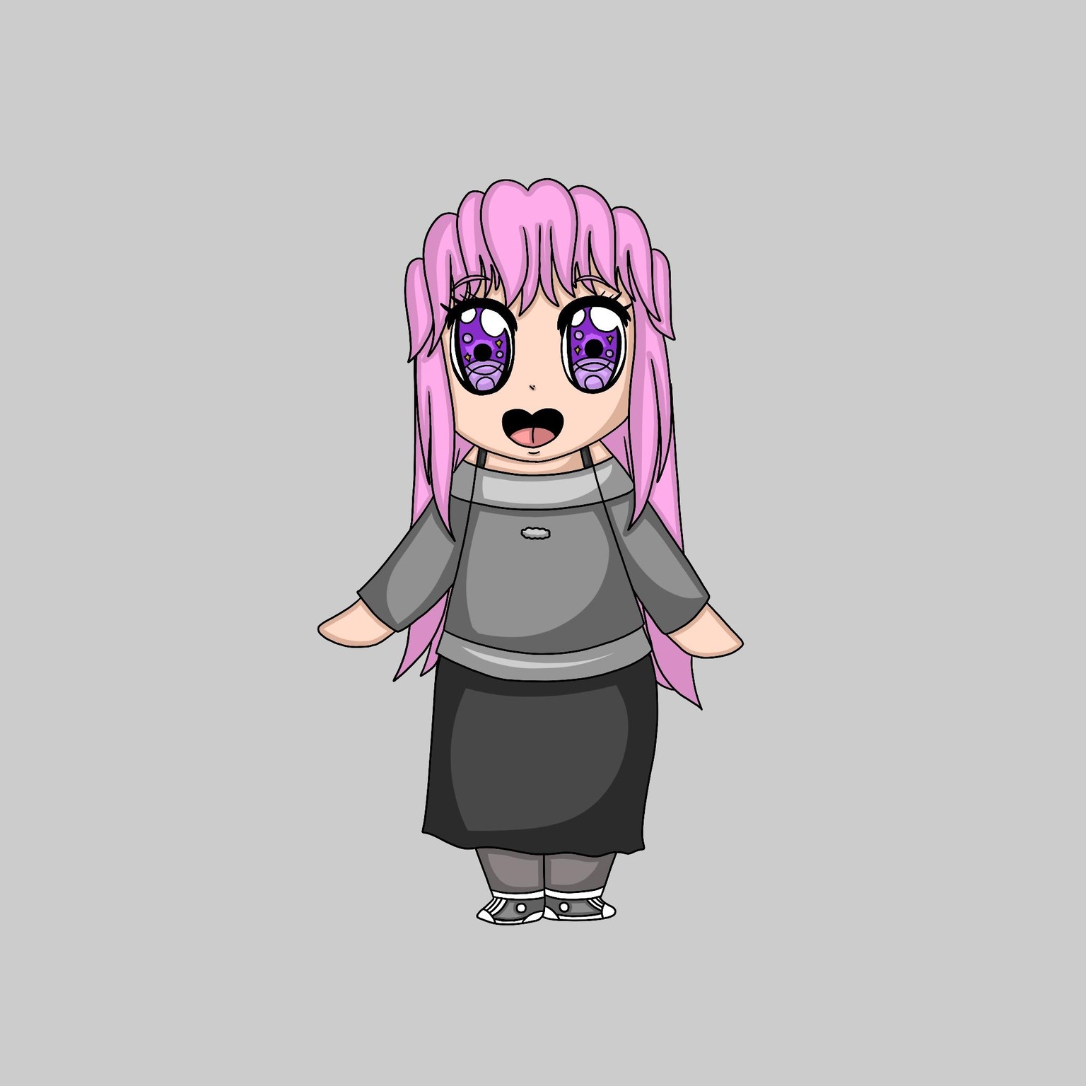 Hajinosora as chibis in full body - image 8 - student project