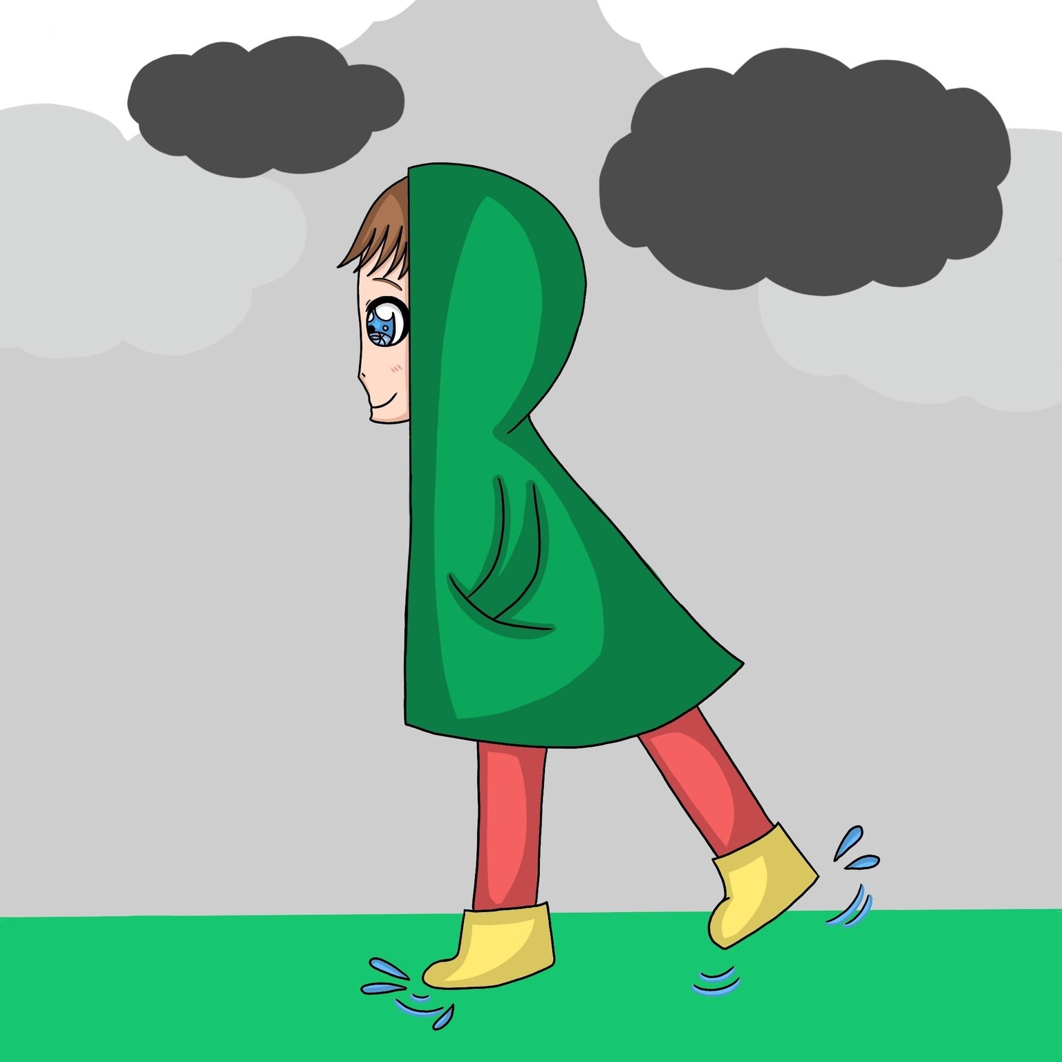Boy in raincoat - image 1 - student project