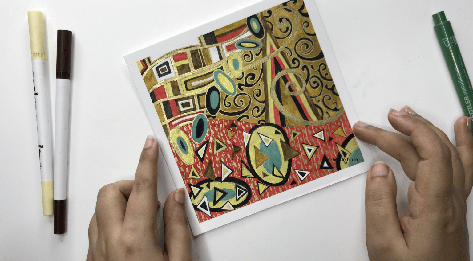 Pattern Art inspired by Gustav Klimt - image 1 - student project