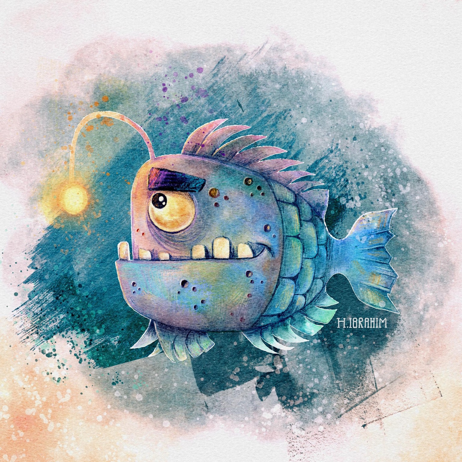 Whimsical watercolor fish in procreate - image 1 - student project