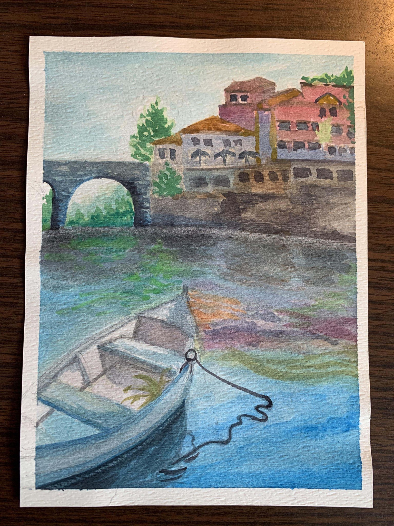 boat in water colour - image 1 - student project