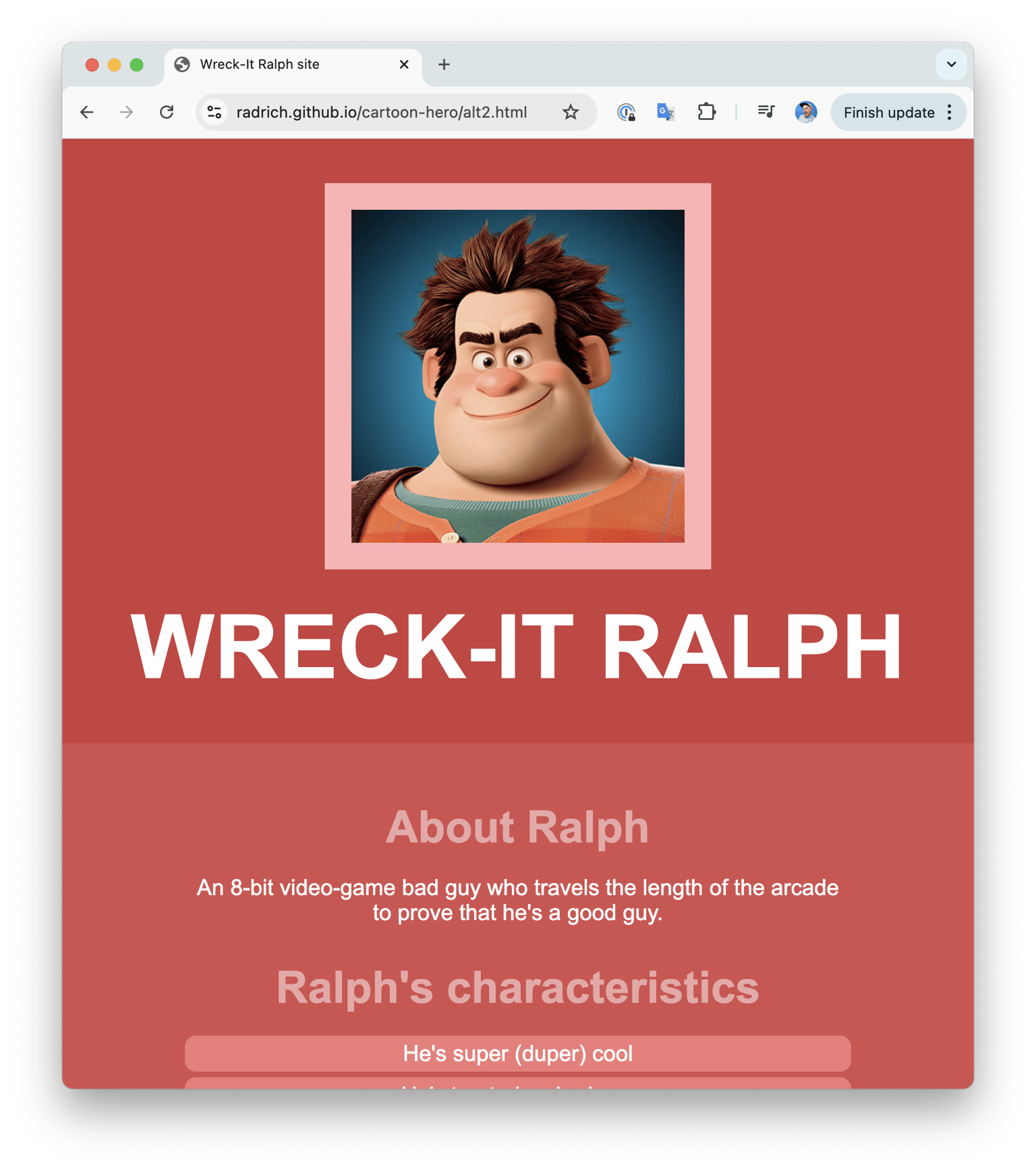Wreck-it Ralph - image 3 - student project