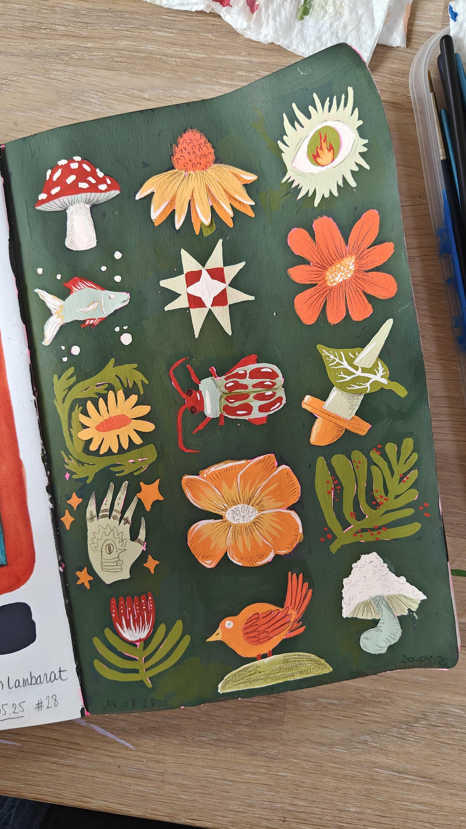 Tiny Symbols in Acrylic Gouache - image 1 - student project