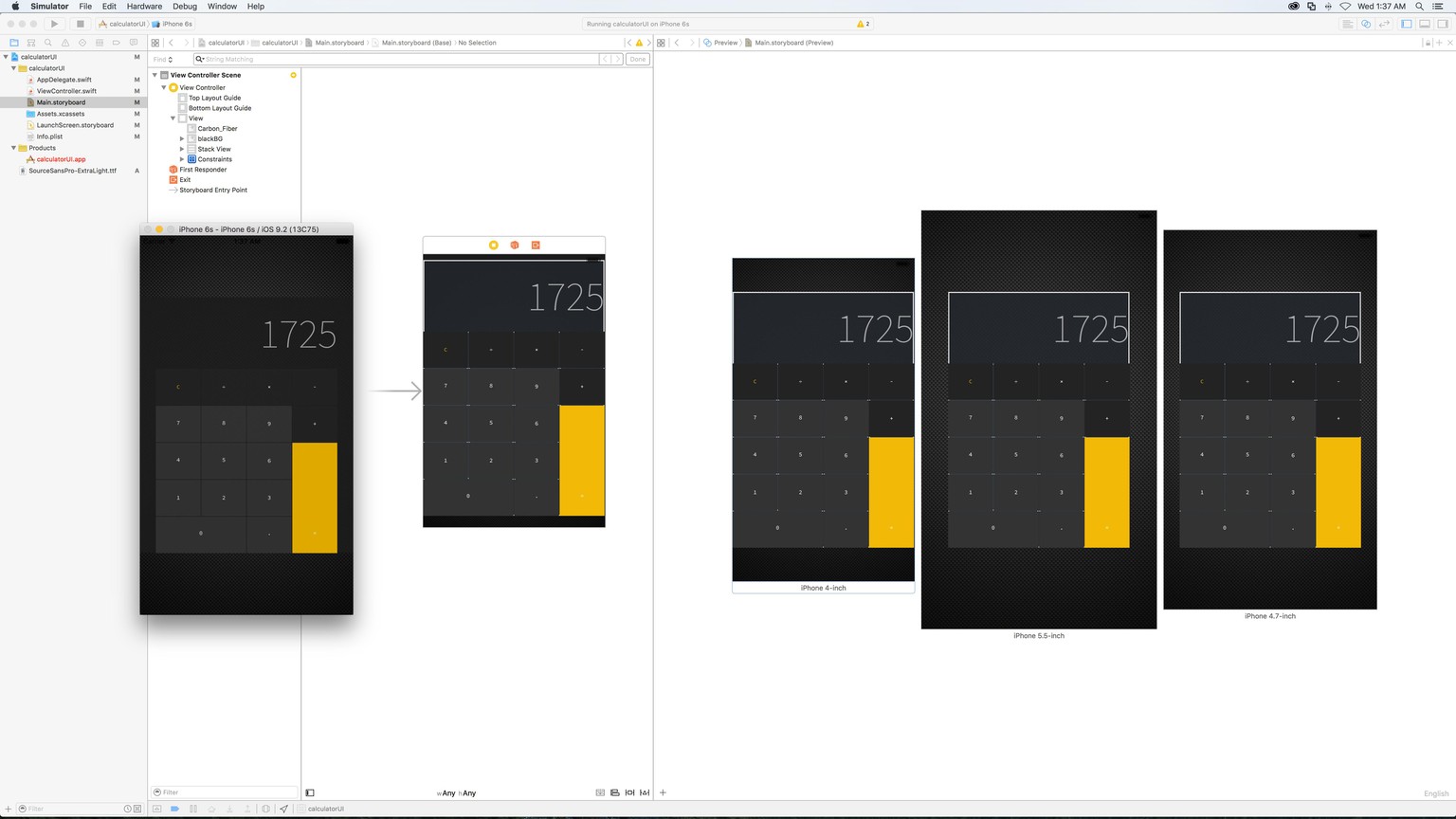 Stack View: Calculator UI - image 1 - student project