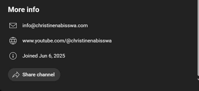 YouTube Channel Description Screen Shot - image 2 - student project