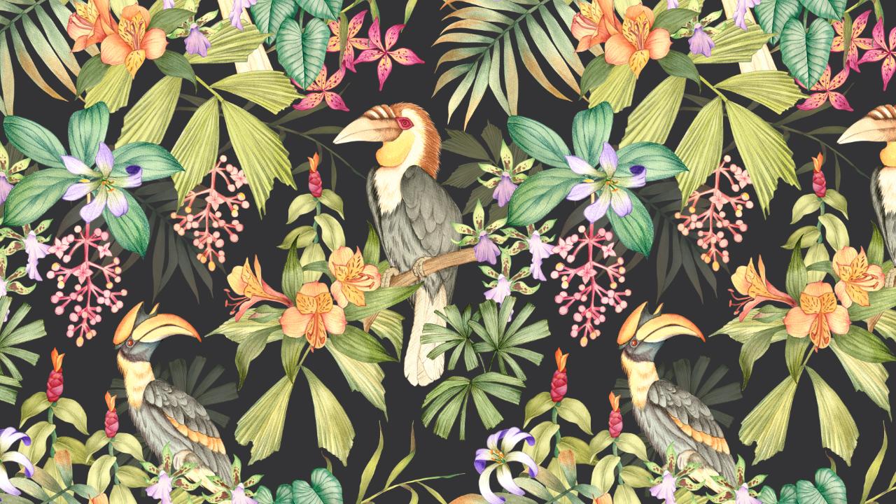Hand Illustrated Tropical Print - image 1 - student project