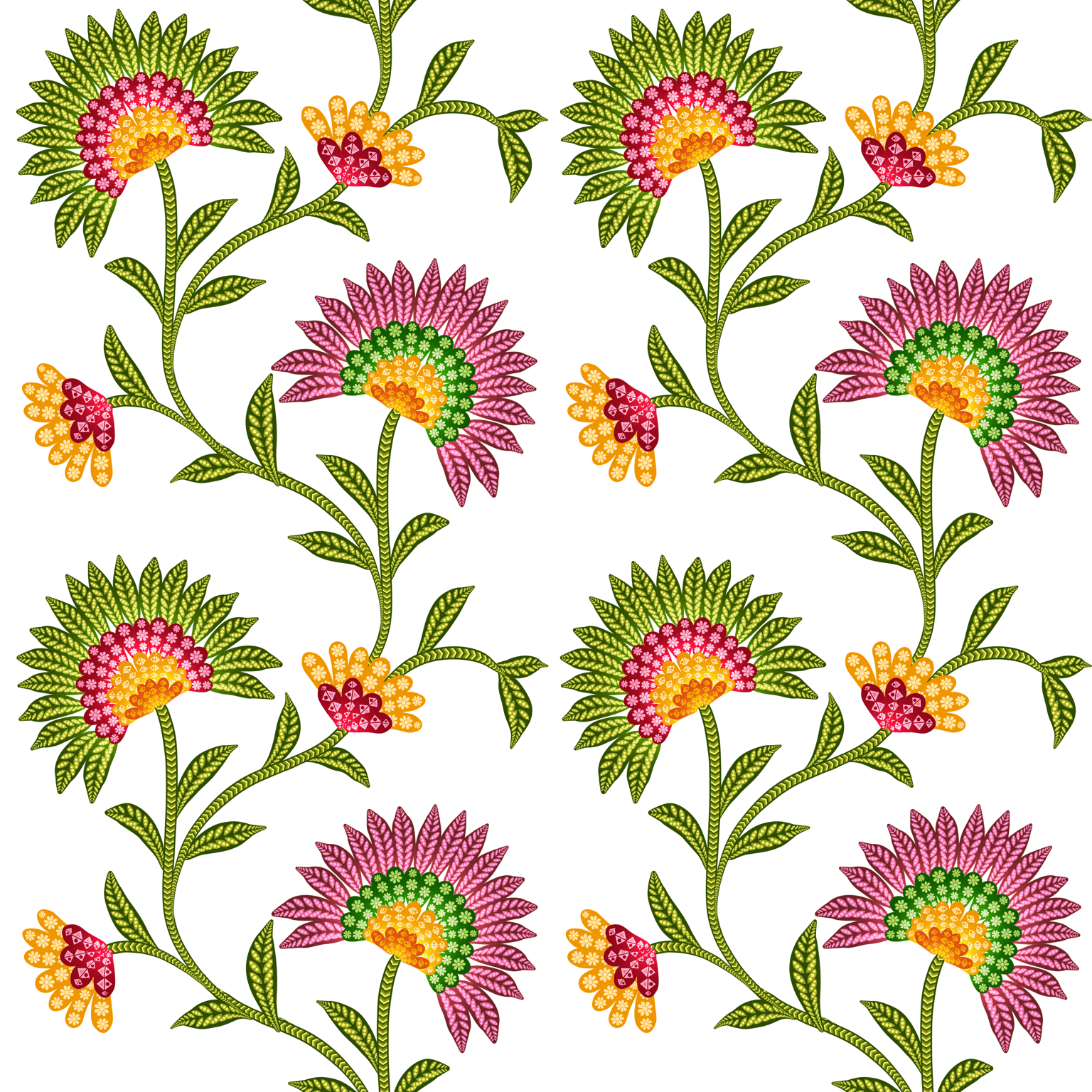 Illustration & Floral Pattern With Pattern Brushes In Procreate - image 2 - student project