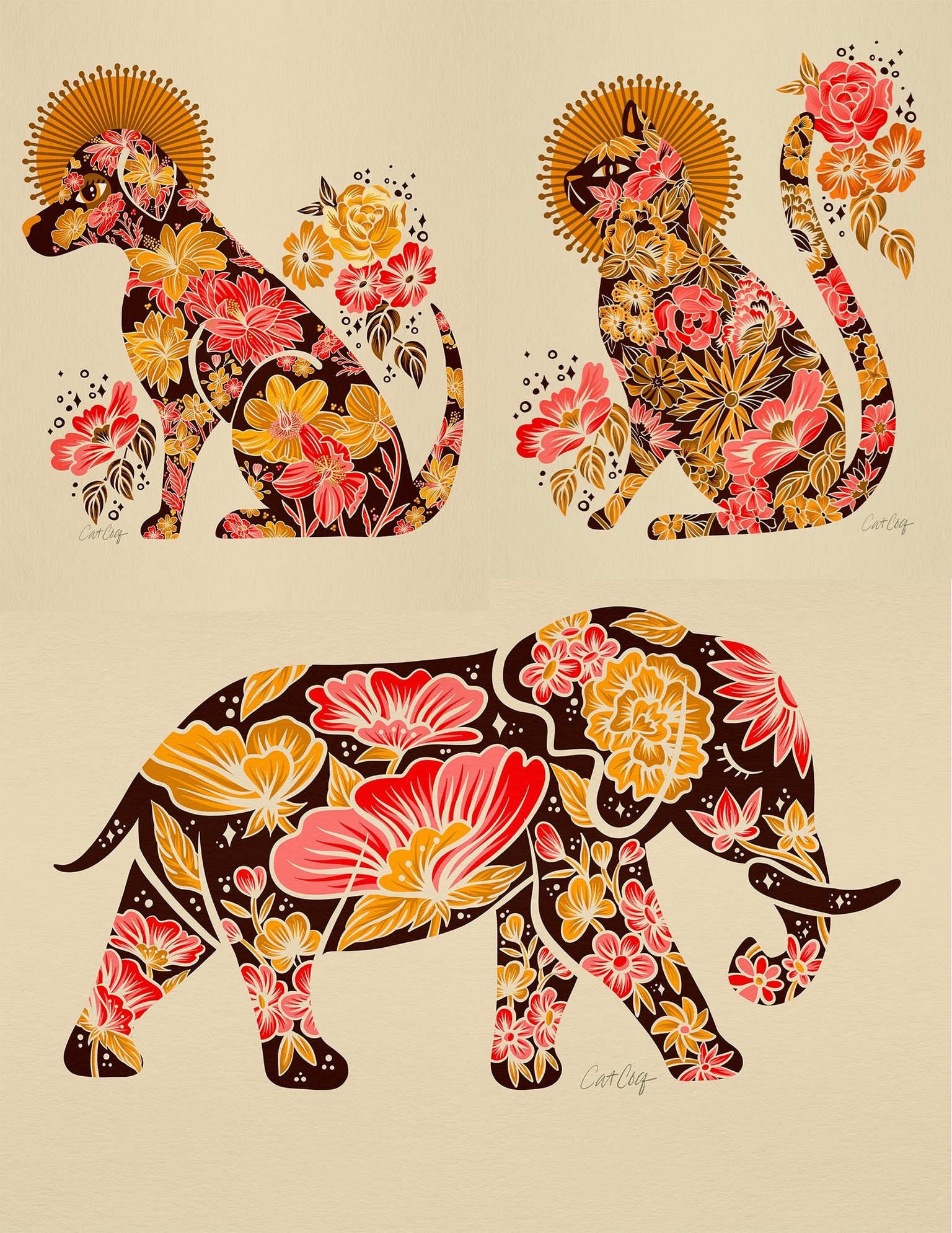 Floral Animal Silhouette: Elephant! - image 4 - student project
