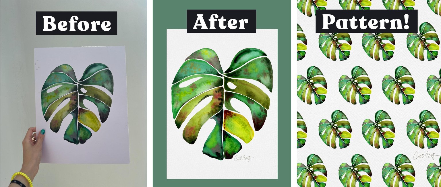 Monstera Leaf: Paint to Polished! - image 1 - student project
