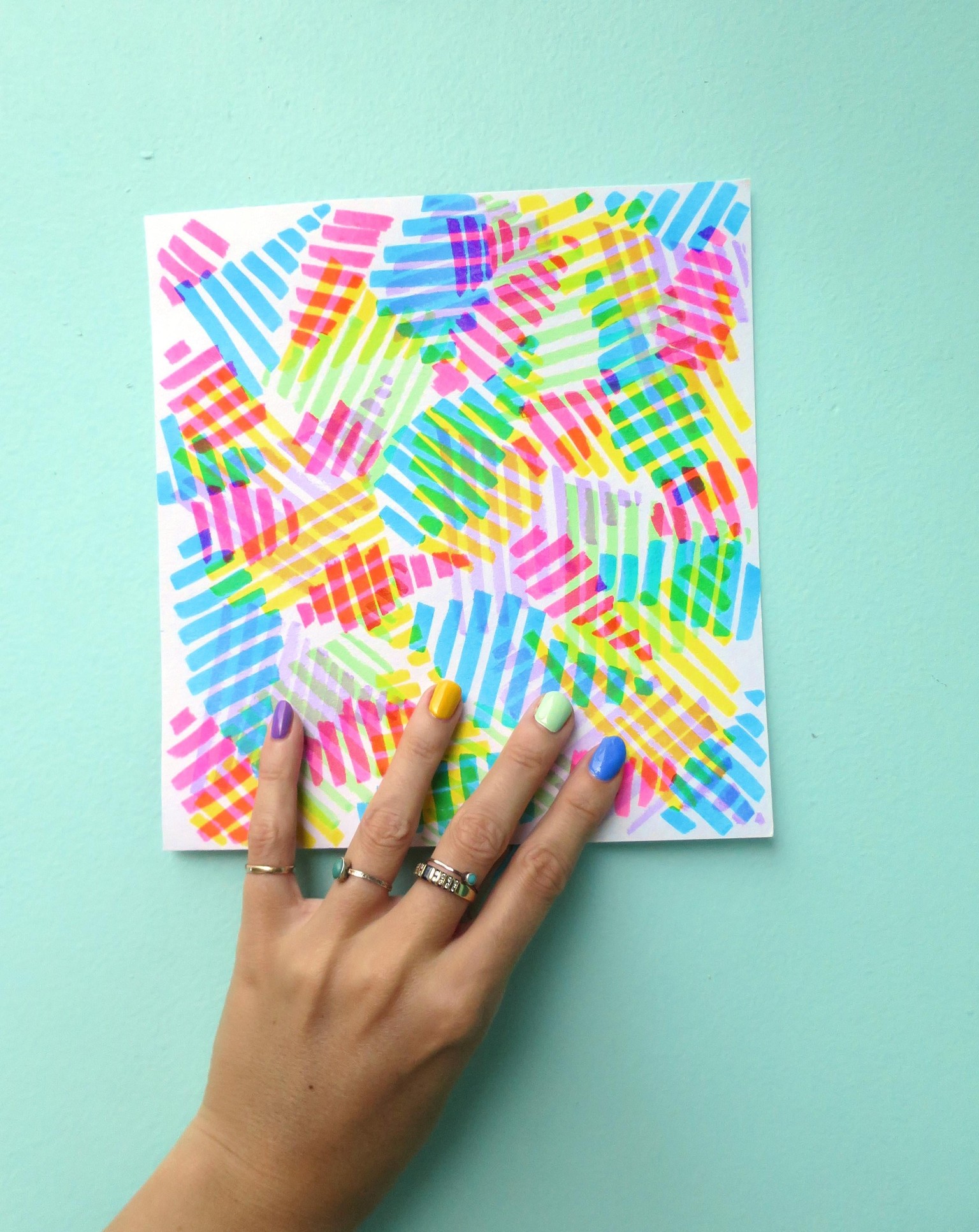 Abstract Rainbows – inspired by my nail polish! - image 1 - student project