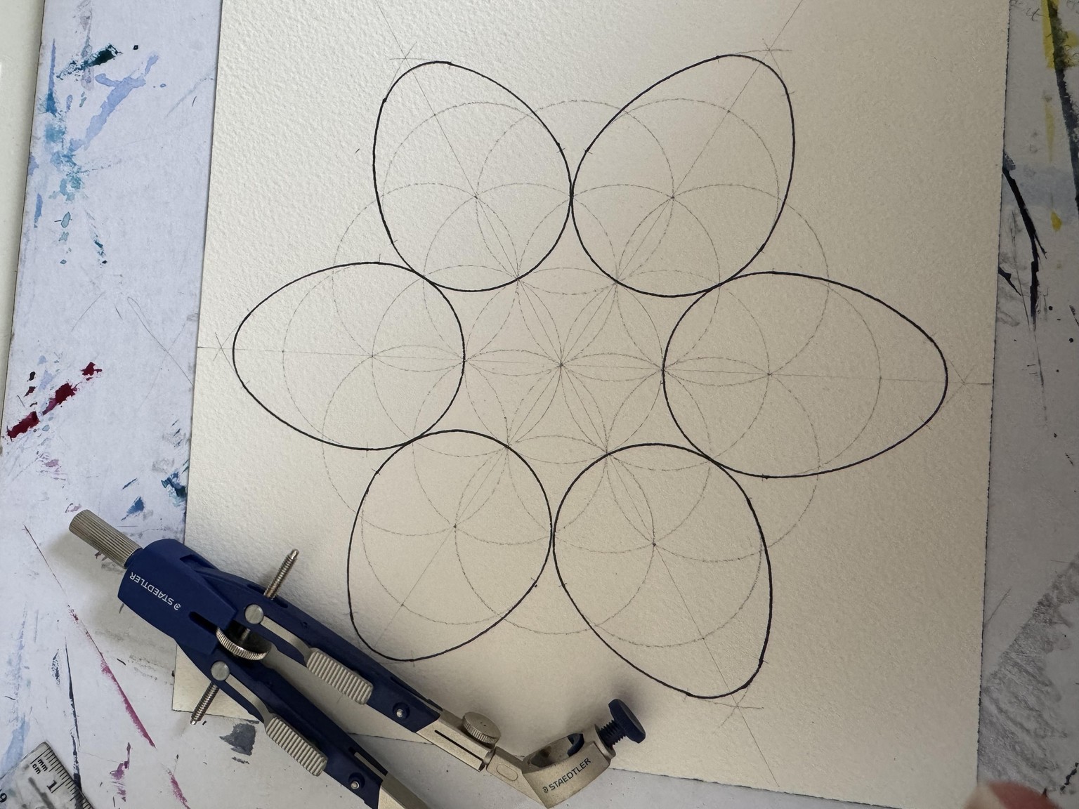 Geometric Egg Mandala - image 2 - student project