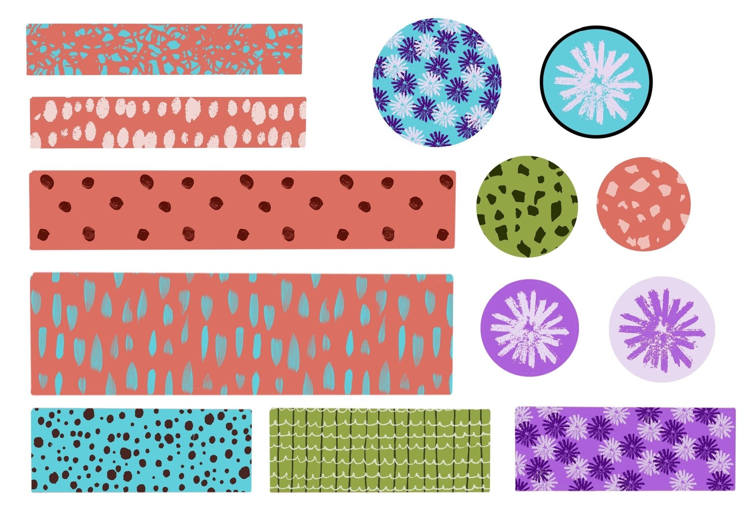 Washi tape stickers on Procreate - image 1 - student project