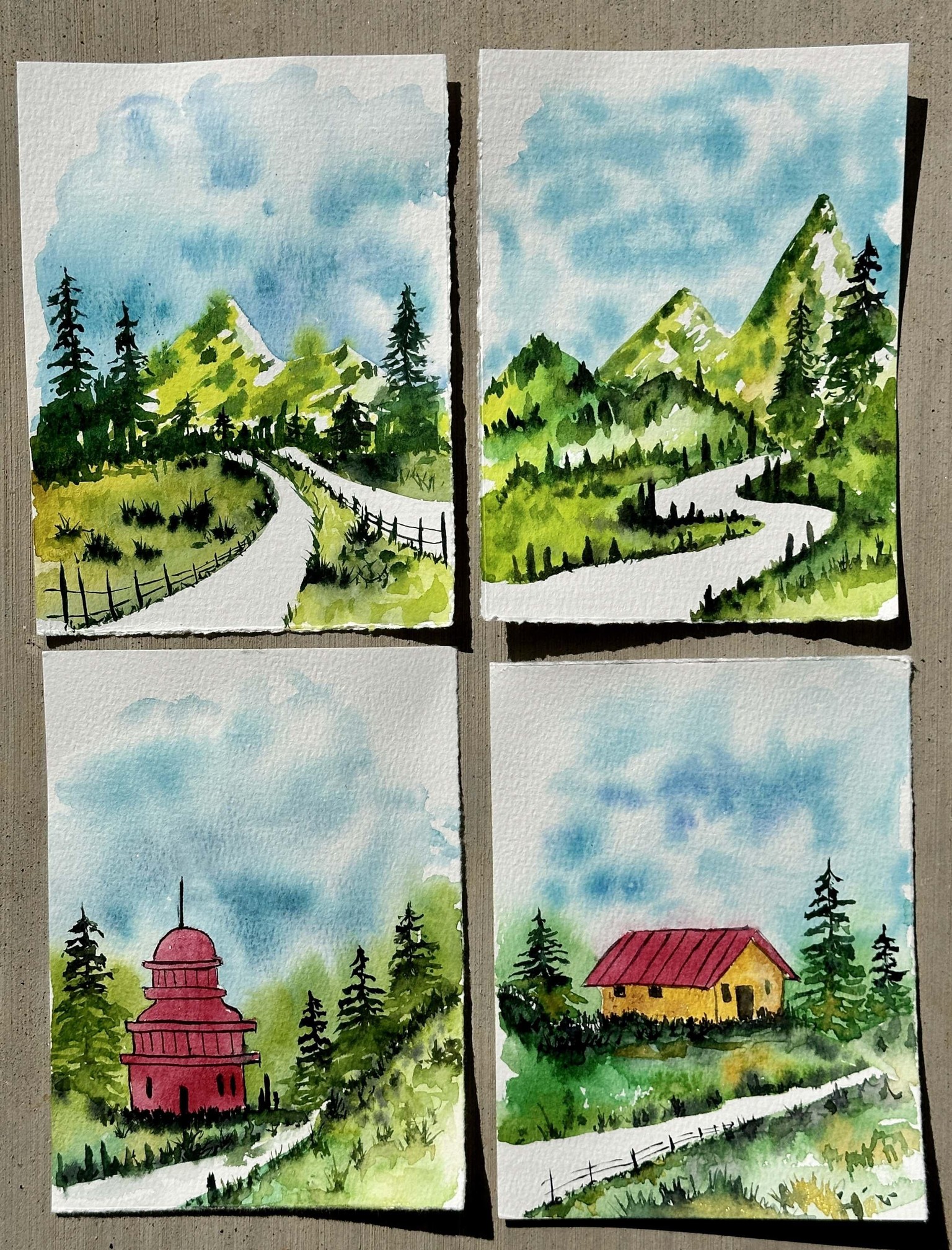 Eight Days of Watercolor Landscapes - image 1 - student project