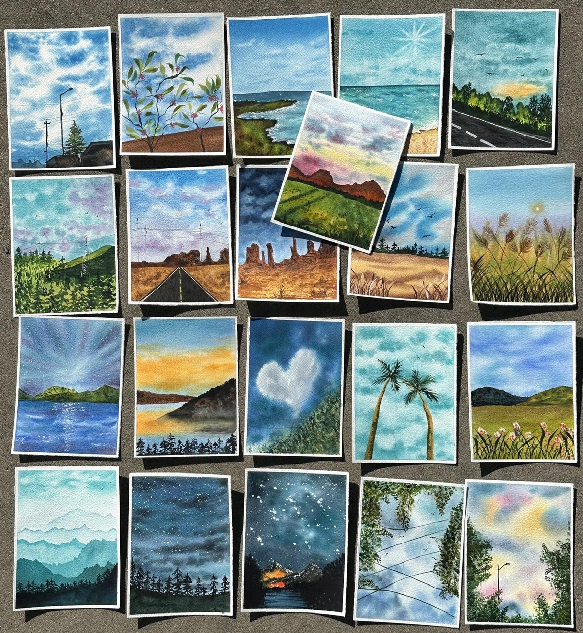 Painting Tranquil Blue Skies - image 1 - student project